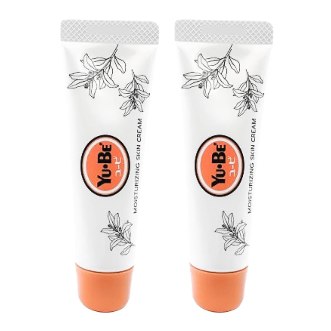 Yu-Be Moisturizing Skin Cream Tube (Duo): Dry &amp; Damaged Skin Relief Cream for Night and Day | Deeply Hydrating Moisturizer for Severely Dry Skin | Vegan Paraben &amp; Cruelty Free - 1 fl oz/28mL x 2