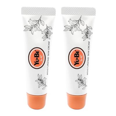 Yu-Be Moisturizing Skin Cream Tube (Duo): Dry &amp; Damaged Skin Relief Cream for Night and Day | Deeply Hydrating Moisturizer for Severely Dry Skin | Vegan Paraben &amp; Cruelty Free - 1 fl oz/28mL x 2