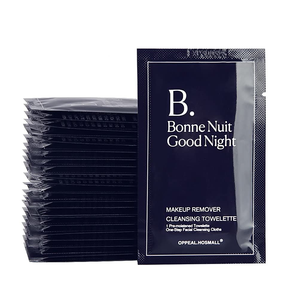 OPPEAL.HOSMALL 500ct Facial Cleansing Wipes Gentle Makeup Remover, Waterproof Individually Wrapped, Fragrance, Oil &amp; Alcohol Free