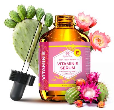 Leven Rose Vitamin E Oil Serum 100% Pure Organic All Natural Face, Dry Skin &amp; Body Moisturizer Treatment, Hair &amp; Nail Growth Oil, Pure Makeup Remover, Acne Cleansing Oil Large 4 oz