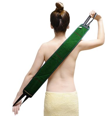 LeapLife Exfoliating Washcloth Towel, Body Back Scrubber Towel for Shower, Loofah Sponge Wash Cloth Korean Sponge Rag for Men Women Exfoliation, Deep Cleanses Skin with Ease 550D (1 Pack Green)