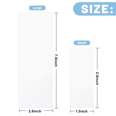Whaline 400 Pieces Non-Woven Wax Strips Body and Facial Waxing Strips White Multi-Size Hair Removal Muslin Wax Strips Spa Beauty Waxing Strips for Face Arms Legs Underarm Bikini Hair Removal