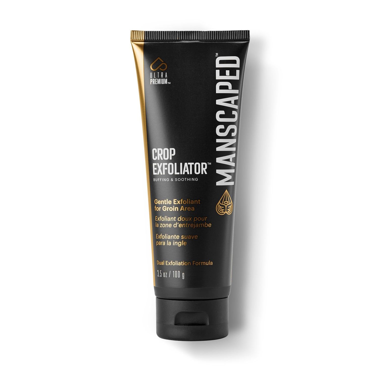 MANSCAPED Crop Exfoliator Gentle Groin Exfoliant Scrub to Soothe and Clear the Skin, Vegan, Cruelty-Free (3.5 oz)