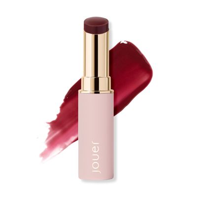 Jouer Essential Lip Enhancer Shine Balm - Enhancing Tinted Lip Balm - Moisturize, Plump, &amp; Nourishing Lip Care - Jojoba Seed Oil and Maxi Lip Formula for Moisturizing and Fullness, Dahlia