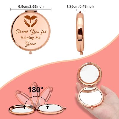Thank You Teacher Gifts Compact Mirror Gifts for Women Teacher Gift Teacher Appreciation Gifts Teacher Assistant Gifts Teacher Graduation Retirement Gifts Christmas Birthday Gift Folding Makeup Mirror