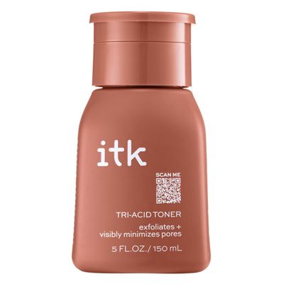 ITK Tri-Toner Face Exfoliator + Dark Spot Corrector for Glowy Skin - Visibily Minimizes Pores + Exfoliates Skin - Dissolves Surface Debris + Hydrates - Niacinamide-Infused, 5 Fl Oz