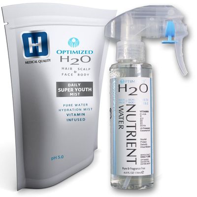 OPTIMIZED - Anti Aging Lightweight Hydrating Mist For Hair, Face, Skin, Vitamin C Toner + Hyaluronic Acid serum, Maximum Clinical Strength made by a Stanford Ph.D Doctor!