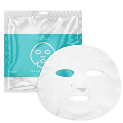 Project E Beauty 100pcs Disposable DIY Non-Woven Face Mask Paper Pre-Cut Facial Paper | For Home &amp; Spa Salon Use | Cosmetic Facial Paper for Toner, Serum, or Lotion (100, Face Mask Shaped)