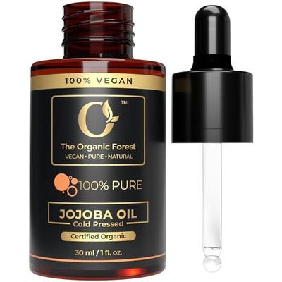 USDA Organic Jojoba Oil - 100% Pure Cold Pressed Jojoba Oil for Skin, Hair, Face, and Nails - Organic Jojoba Oil for Hair and Skin Care - Best Body Oil for Moisturizing - 1 Fl Oz