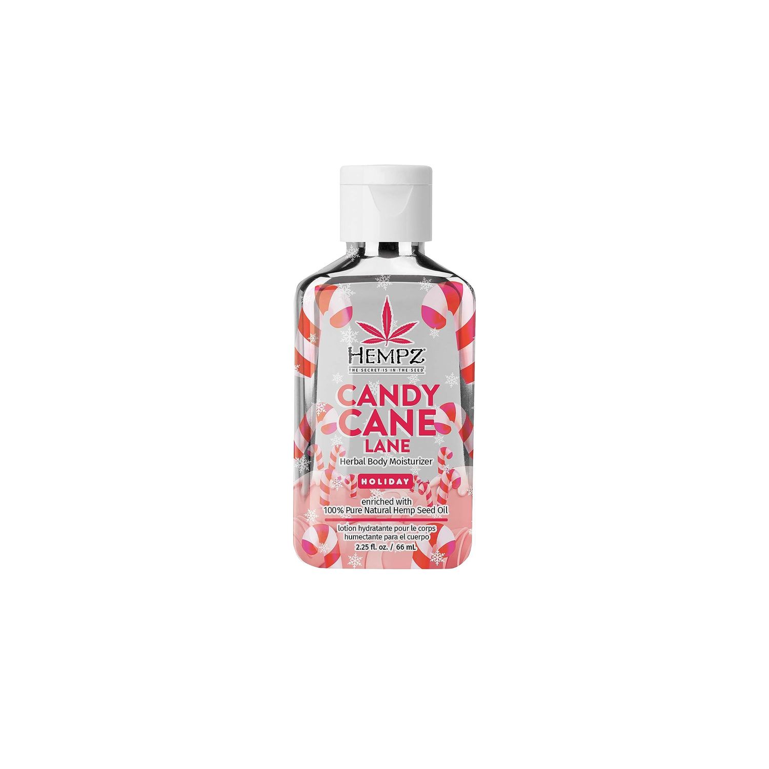 Hempz Limited Edition Peppermint Candy Cane Herbal Body Lotion Moisturizer (2.25 Oz) - Holiday Body Lotion for Women or Men with Dry or Sensitive Skin - Hydrating Face Moisturizer for Daily Radiance