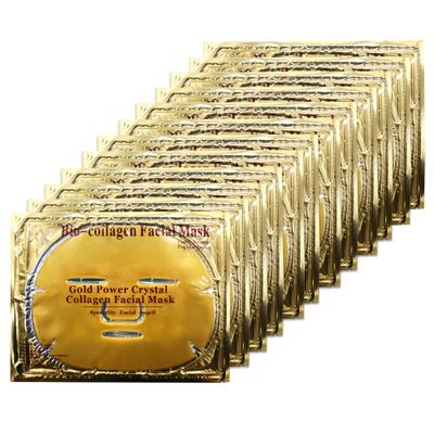 Ruzzut 12PCS Collagen Facial Masks - Skin Care Hydrating Face Sheet Mask with Hyaluronic Acid &amp; Hydrolyzed Collagen Mask for Deeply Moisturizing &amp; Anti Wrinkles &amp; Refreshing Skin, 24K Gold