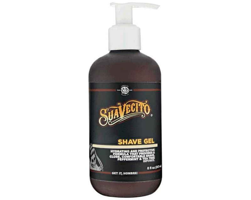 Suavecito Shave Gel 8 oz. Pump Bottle Hydrating &amp; Skin Protective Formula Men's Grooming