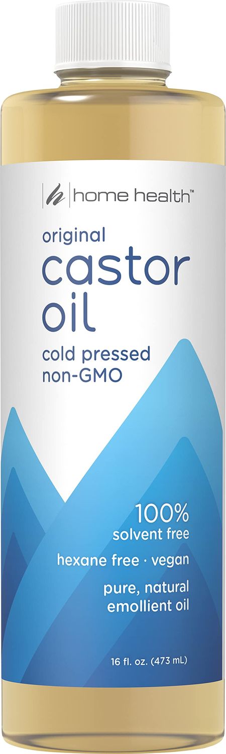 Home Health Original Castor Oil - 16 Fl Oz - Promotes Healthy Hair &amp; Skin, Natural Skin Moisturizer - Pure, Cold Pressed, Non-GMO, Hexane-Free, Solvent-Free, Paraben-Free, Vegan