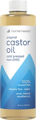 Home Health Original Castor Oil - 16 Fl Oz - Promotes Healthy Hair &amp; Skin, Natural Skin Moisturizer - Pure, Cold Pressed, Non-GMO, Hexane-Free, Solvent-Free, Paraben-Free, Vegan
