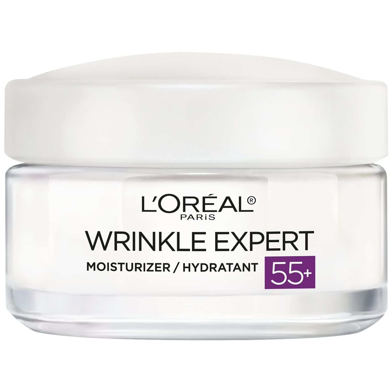 L&#39;Oreal Paris Wrinkle Expert 55+ Anti-Aging Face Moisturizer with Calcium, Non-Greasy, Suitable for Sensitive Skin 1.7 fl. oz