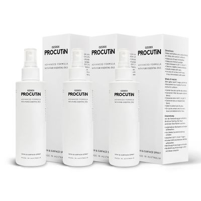 Procutin by Ozidex - Rosacea | Dermatitis | Acne | Solution to Demodex | Natural Herbal Formula | PACK OF 3