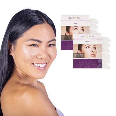 SilcSkin Silicone Eye Pads - Reusable Overnight Eye Patches, Medical-grade Silicone for Fine Lines, Crepey Skin, and Puffiness - 120 Day Supply