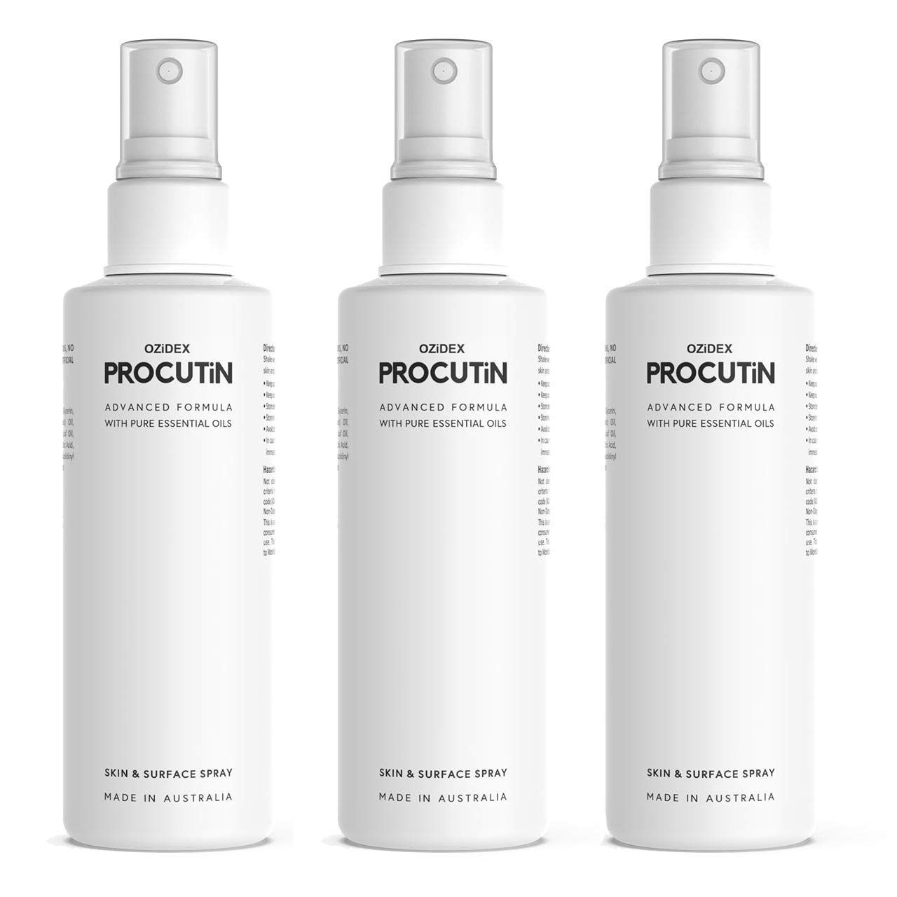 Procutin by Ozidex - Rosacea | Dermatitis | Acne | Solution to Demodex | Natural Herbal Formula | PACK OF 3