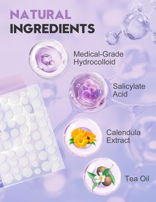 Pimple Patches for Face, 5 Sizes(8,10,12,14,16mm)108 pcs Acne Patches Hydrocolloid Precise Matches Different Sizes Acne, Spot Stickers With Tea Tree Oil Salicylic Acid Centella Covering Zits Blemishes