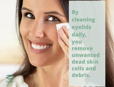 Mediviz Eyelid Cleanser Wipes - Gentle, Exfoliating, Hypoallergenic Eyelid Wipes - Cleansing Wipes for Itchy Eyes Helps Remove Lid Debris &amp; Clear Crusted Matter - Eye Makeup Remover Wipes - (30 ct)