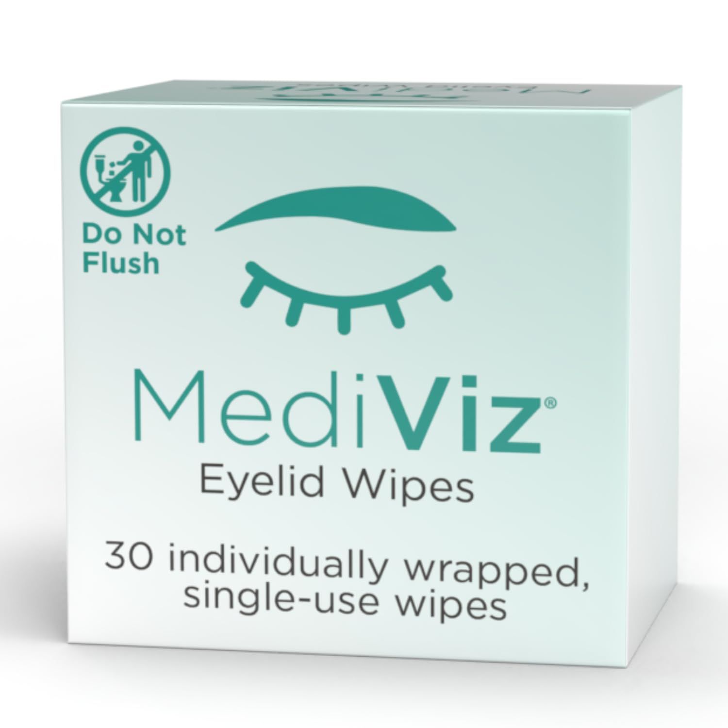 Mediviz Eyelid Cleanser Wipes - Gentle, Exfoliating, Hypoallergenic Eyelid Wipes - Cleansing Wipes for Itchy Eyes Helps Remove Lid Debris &amp; Clear Crusted Matter - Eye Makeup Remover Wipes - (30 ct)