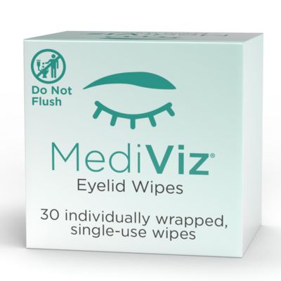 Mediviz Eyelid Cleanser Wipes - Gentle, Exfoliating, Hypoallergenic Eyelid Wipes - Cleansing Wipes for Itchy Eyes Helps Remove Lid Debris &amp; Clear Crusted Matter - Eye Makeup Remover Wipes - (30 ct)