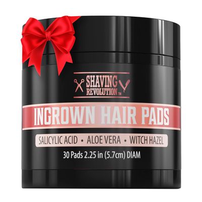 Viking Revolution Ingrown Hair Pads - Remover AHA Treatment for Bikini Area Exfoliator After Shave Women with Aloe Vera, Witch Hazel and Salicylic Acid (30 Pads)