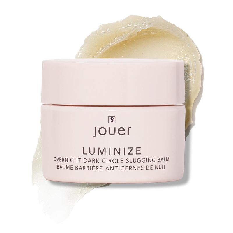 Jouer Luminize Overnight Dark Circle Slugging Balm - Fragrance Free, Caffeine Eye Cream, Overnight Eye Treatment, Brightening Eye Balm, Paraben Free, Gluten &amp; Cruelty Free