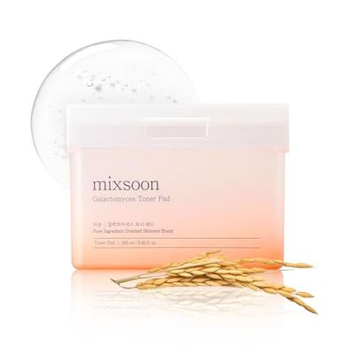 mixsoon Galactomyces Toner Pad,Fermented Nutrition, Galactomyces, Dual-Textured Pad (280ml/9.46fl.oz/(60 Sheets)