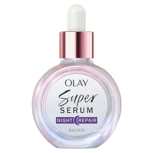 Olay Super Serum for Night Repair 1.0 oz, 5-in-1 Lightweight Skin Cell Renewing Face Serum, Wrinkle Correcting Treatment with Salicylic Acid &amp; Niacinamide