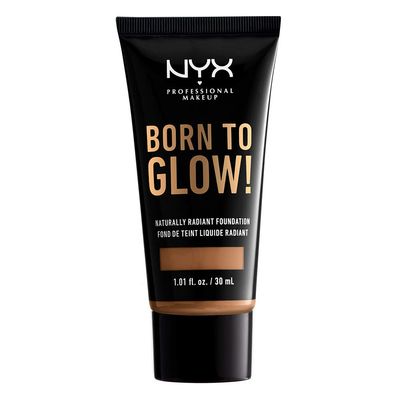 NYX PROFESSIONAL MAKEUP Born To Glow Naturally Radiant Foundation, Medium Coverage - Warm Beige