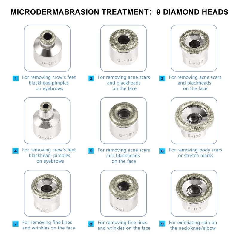 mcwdoit Facial Microdermabrasion, Diamond Dermabrasion Machine for Skin Exfoliation Blackhead Removal,Portable Rechargeable USB Cleansing Cordless White Home Device for Girl Women as a Gift, Upgraded