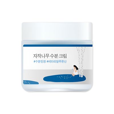 ROUND LAB Birch Juice Moisturizing Cream 2.7 Fl Oz, 48-Hour Deep Hydrating Face Moisturizer with Birch Sap &amp; Vita Hyaluronic Acid for Acne-Prone Skin, Reduces Sebum, Oil, Blackheads, Korean Skin Care