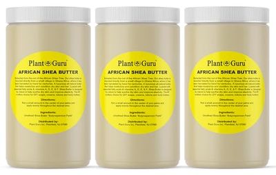 Raw African Shea Butter 32 oz (3 Pack) Bulk 100% Pure Natural Unrefined IVORY - Ideal Moisturizer For Dry Skin, Body, Face And Hair Growth. Great For DIY Soap and Lip balm Making.