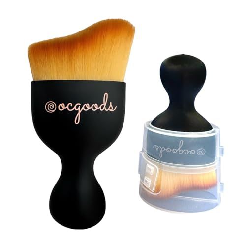 Skincare Angled Makeup Brush Applicator for Liquid Foundation Sunscreen BB Cream Bronzer Self-Tan and Tinted Moisturizer