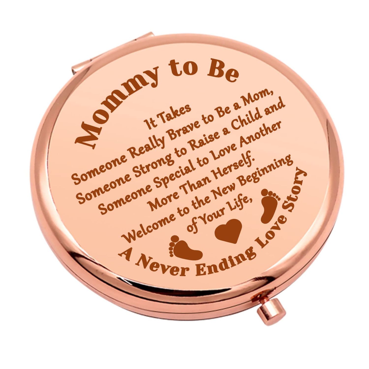 Mommy to Be Gifts Congratulations Gift for First Time Mom Compact Makeup Mirror for Wife New Mom Pregnancy Announcement Gift Mother to Be Ideas Thank You Gift Folding Makeup Mirror