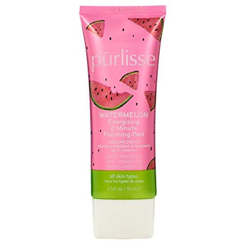 purlisse Watermelon Energizing 2 Minute Polishing Peel: Cruelty-free &amp; clean, Paraben &amp; Sulfate-free, Brightening &amp; smoothing, Lychee protects against signs of ageing | 2.5oz