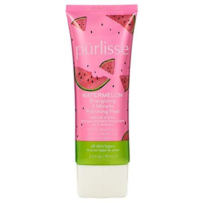 purlisse Watermelon Energizing 2 Minute Polishing Peel: Cruelty-free &amp; clean, Paraben &amp; Sulfate-free, Brightening &amp; smoothing, Lychee protects against signs of ageing | 2.5oz