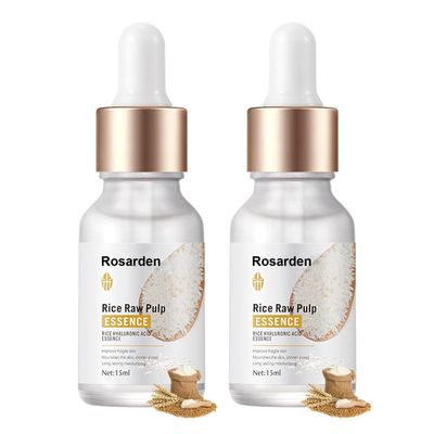 Rice Serum for Face, 2Pcs Rice Water Face, Rice Serum with Rice Raw Pulp Essence, Hydrating Serum for Dry Skin, Deep Moisturizing Nourish Facial Serum Essence, Smooth Fine Line, Restore skin Elasticit