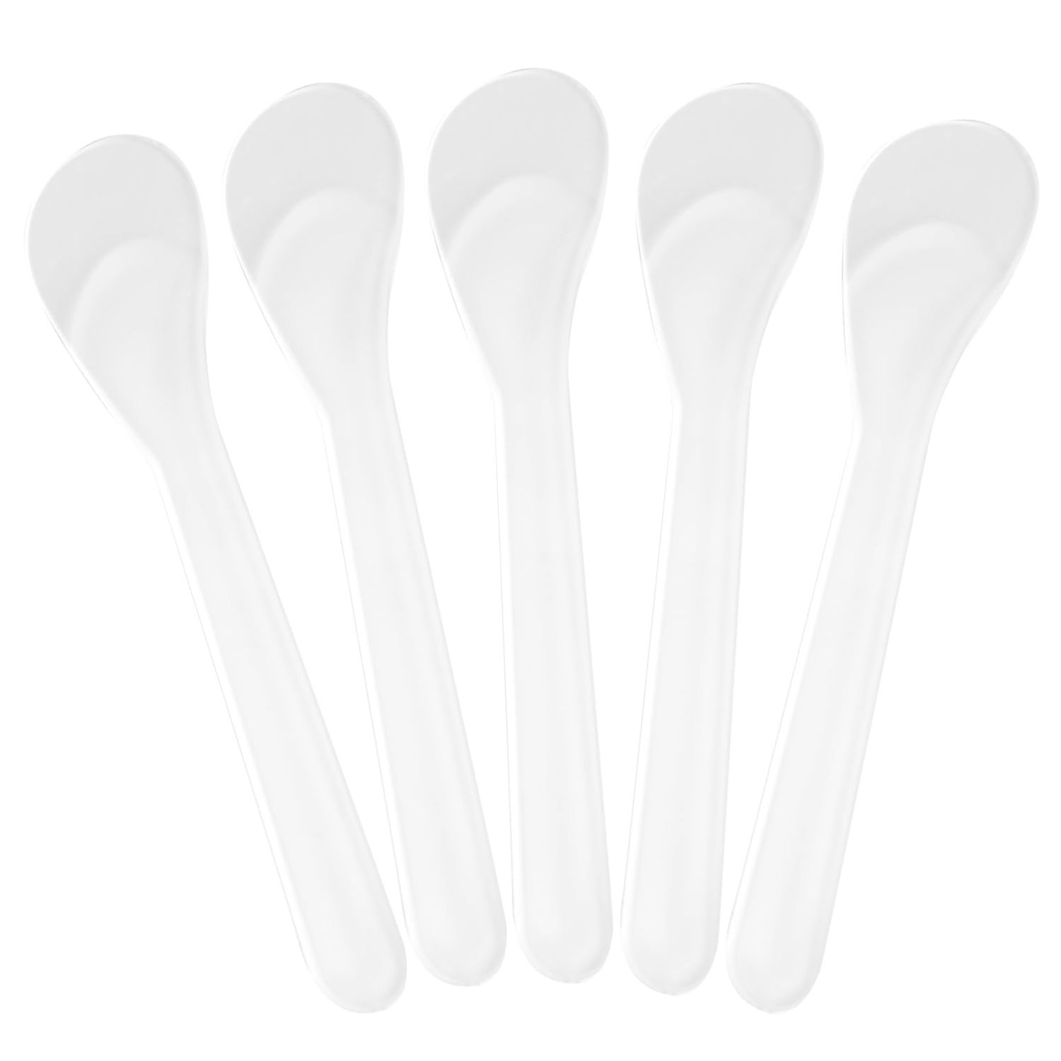Senkary 200 Pack Cosmetic Makeup Spatulas 5 Inch Disposable Plastic Spatula Facial Skincare Face Mask Spatula (Translucent)
