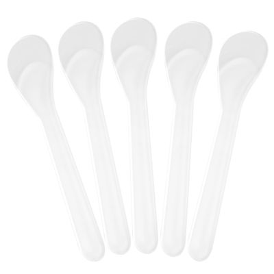 Senkary 200 Pack Cosmetic Makeup Spatulas 5 Inch Disposable Plastic Spatula Facial Skincare Face Mask Spatula (Translucent)