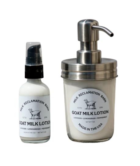 Milk Reclamation Barn Lavender Peppermint Goat Milk Pump Lotion, 7 Oz, Skin Care Moisturizer