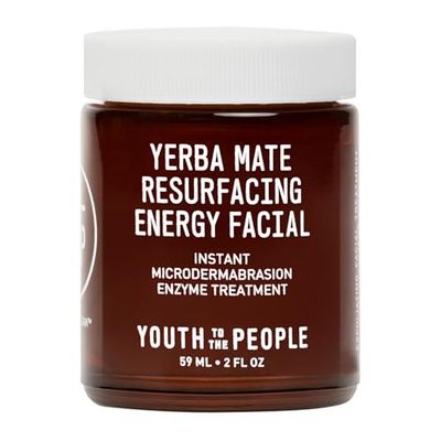 Youth To The People Yerba Mate Resurfacing Energy Facial - Microdermabrasion Facial Exfoliator for Smooth, Soft Skin - Vegan Exfoliating Face Scrub with Papaya Enzyme, Caffeine, Micro-Exfoliants (2oz)