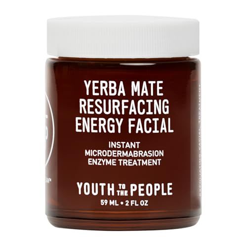 Youth To The People Yerba Mate Resurfacing Energy Facial - Microdermabrasion Facial Exfoliator for Smooth, Soft Skin - Vegan Exfoliating Face Scrub with Papaya Enzyme, Caffeine, Micro-Exfoliants (2oz)