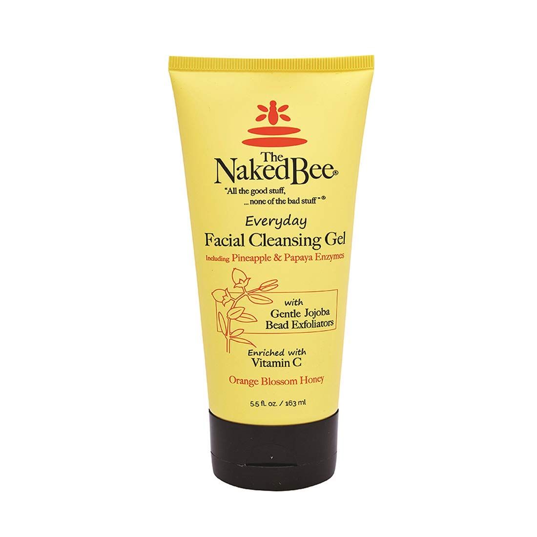 The Naked Bee Gel Cleanser Facial Wash (5.5 Oz) - Hydrating &amp; Moisturizing Face Wash - Daily Gel Cleanser Face Wash for All Skin Type - Face Wash with Orange Blossom Honey