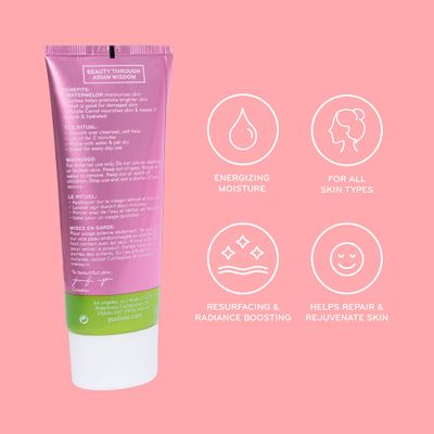 purlisse Watermelon Energizing 2 Minute Polishing Peel: Cruelty-free & clean, Paraben & Sulfate-free, Brightening & smoothing, Lychee protects against signs of ageing | 2.5oz