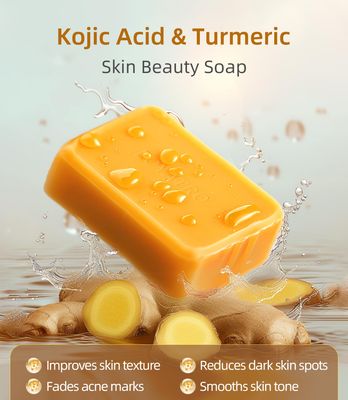 LOYATRO Turmeric Soap for Dark Spots Kojic Acid Turmeric Soap Bar for Face & Body, Deep Cleansing, Gentle Soap Sensitive Skin Formula, All Skin Types for Men And Women