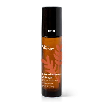 Plant Therapy Frankincense &amp; Argan Facial Serum Roll-On 10 mL (1/3 oz) with Frankincense Essential Oil &amp; Argan Oil to Smoothes Wrinkles &amp; Improves Skin Elasticity, Face, Skin, &amp; Nails