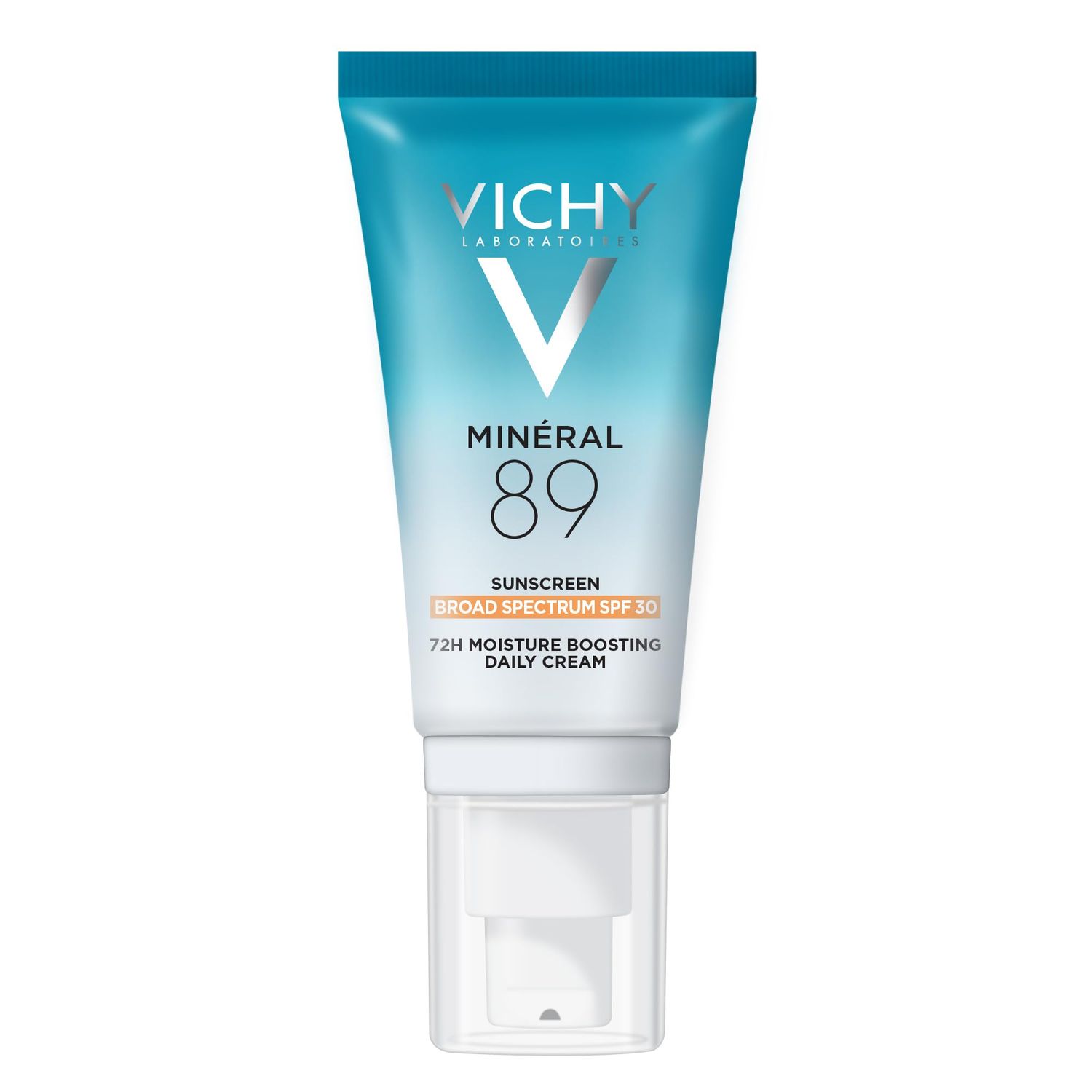 Vichy Minral 89 Face Sunscreen SPF 30, Hydrating Daily Sunscreen For Face SPF 30, Hyaluronic Acid + Niacinamide + Squalane Oil, No White Cast Sunscreen, Oxybenzone Free, Travel Size Sunscreen