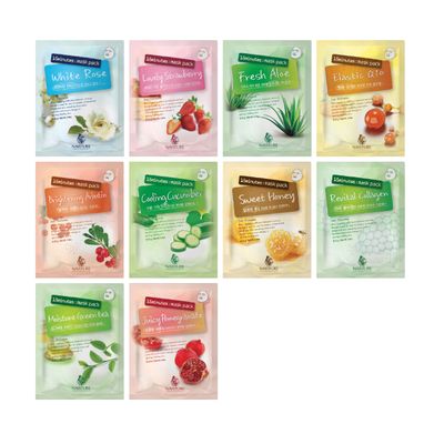 Naisture Premium Facial Sheet Mask Bundle - 15 MIN (10 pc) Korean Face Mask Skin Care - Moisturizing, Soothing, Hydrating Skin Care for All Skin Types &amp; Home Spa Self Care Gift Masks for Women &amp; Men